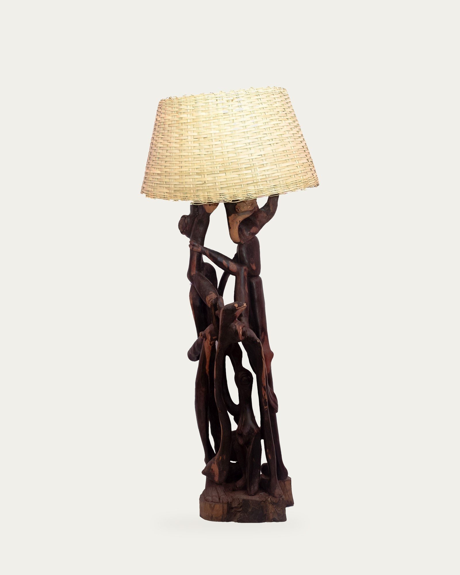 Ancestral Spirit Lamp, hand-carved lamp, Museum Private
